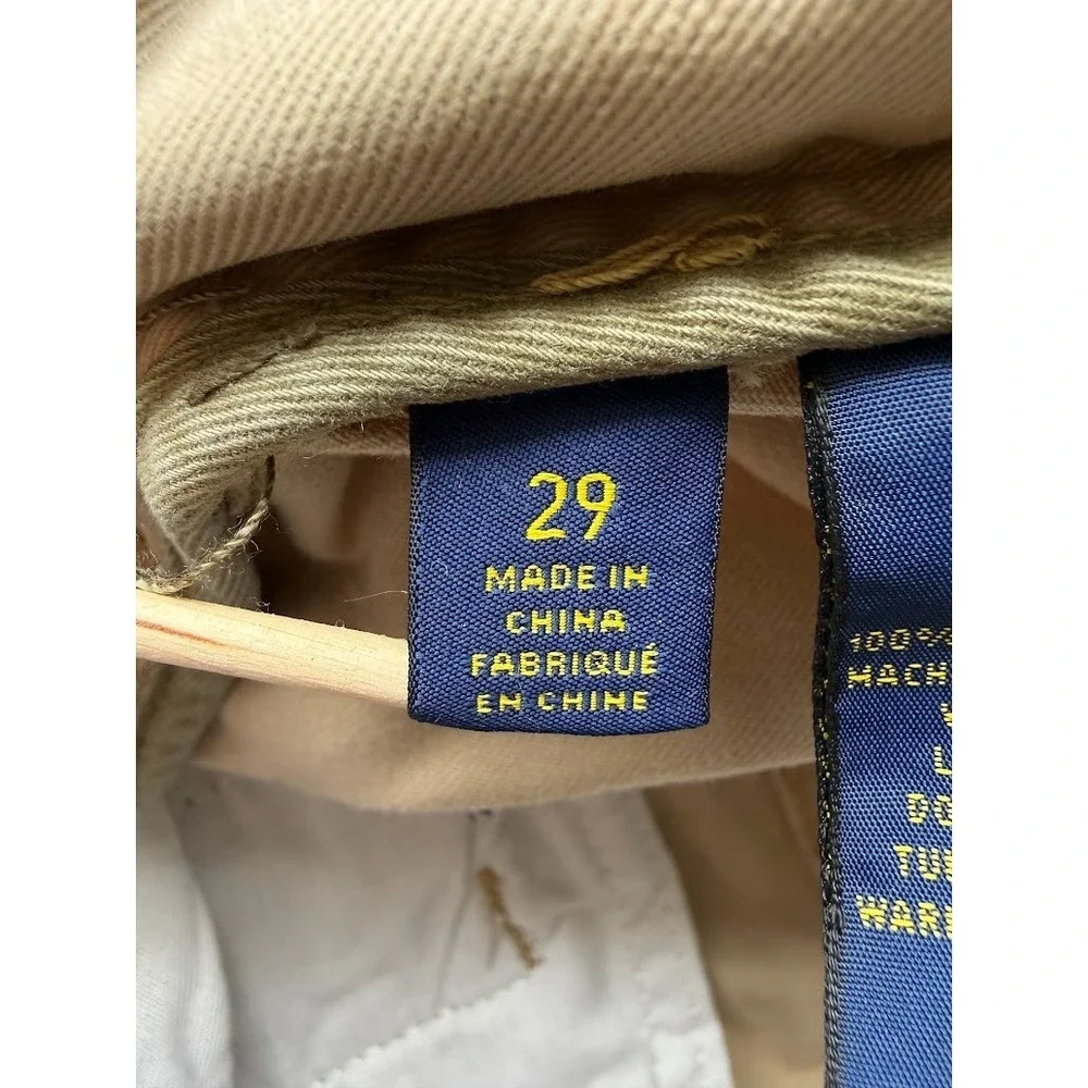 Polo Ralph Lauren Cargo Shorts Men 29 Beige Classic Fit Chino Utility Pockets